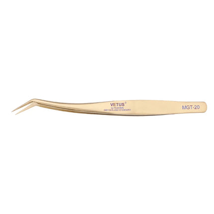 VETUS Original New MGT Series Eyelash Tweezers Anti-slip Handle Fish Scale Texture Precision Super Fine Fiber Tip Tweezers