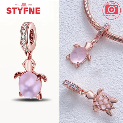 Charms 925 Silver Sea Turtle Series Charm Colorful Beads Fit Original Bracelet Diy Fine Jewelry Making Gifts for Women