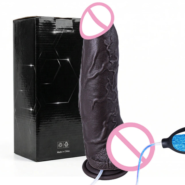Big Penis Realistic Squirting Dildo Soft Silicone Skin Feel Spray Water Ejaculating Suction Cup Masturbator Anal Sex Toys Women
