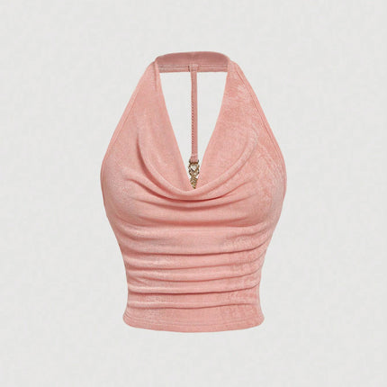 New niche elegant and comfortable halterneck women's vest