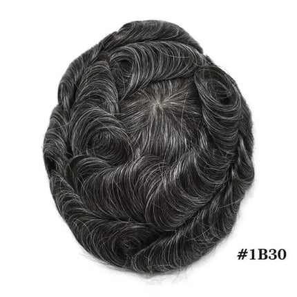 Male Toupee Front Lace PU Wigs for Men Indian Remy Human Hair Wigs Swiss Lace Capillary Prosthesis Natural Hair System Hairpiece
