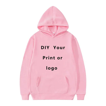 2024 Man Woman Casual Custom Printed Text DIY Hoodie Customized Logo Personalized Hoody Custom Hoodies Text Logo Sweatshirt