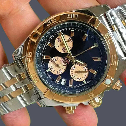 2026A111.44mm high-quality men's luxury quartz movement watch, chronograph, date watch, stainless steel men's watch