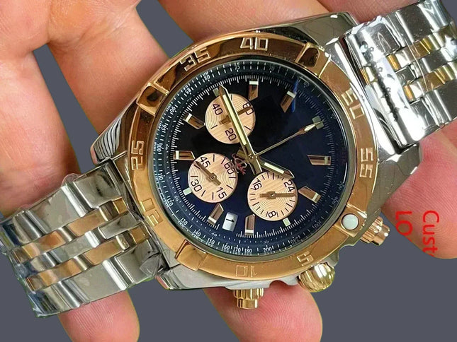 2026A111.44mm high-quality men's luxury quartz movement watch, chronograph, date watch, stainless steel men's watch