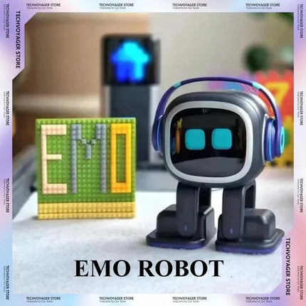Multifunctional AI EMO Smart Robot Voice Recognition Emotional Communication Mini Electronic Pet Office Desk Companion Gift