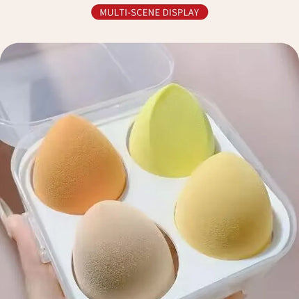 4PCS Beauty Eggs Set Seamless Smudging More Hygienic Prevents Bacteria Buildup Create A Flawless Makeup Look Beauty Egg Case