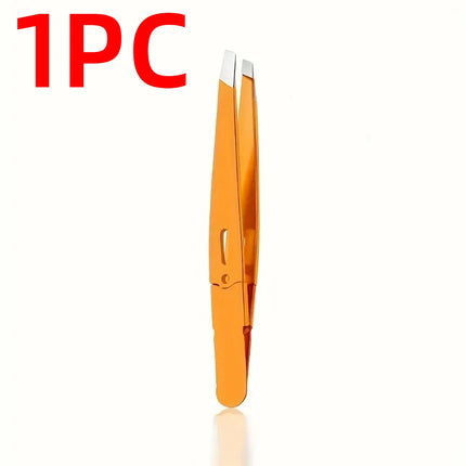 Precision And Durable Stainless Steel Eyebrow Tweezers Professional Trimming Tweezers Rust Proof And Anti-Static High-Quality