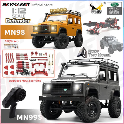 New MN99s MN98 1:12 MN Model RTR Version RC Car 2.4G 4WD RC Rock Crawler Defender Remote Control Car 1/12 RC Truck Cars Toys