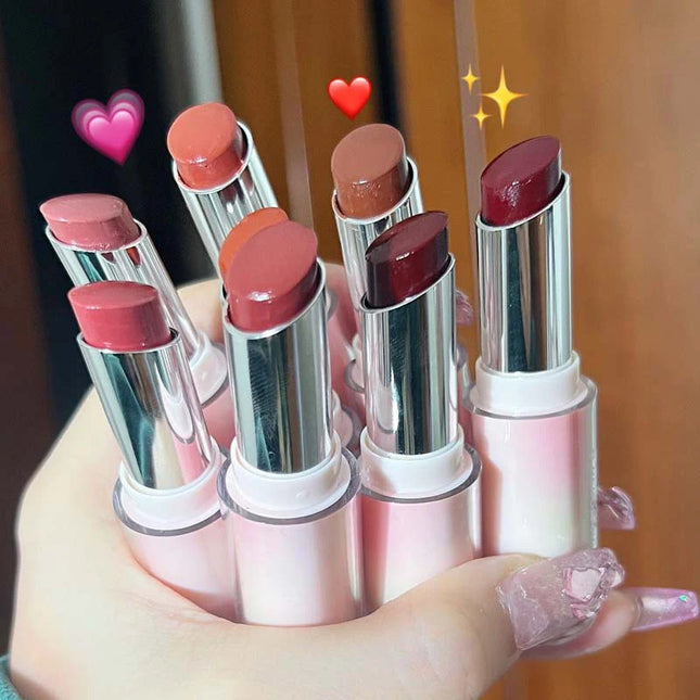 1Pc HERORANGE Water Gloss Mirror Lipstick Crystal Jelly Transparent Moisturizing Long Lasting Solid Lip Gloss Cosmetic