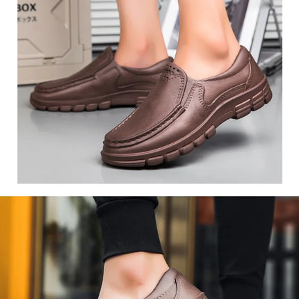 Hotel Kitchen Non-slip Oil-resistant Chef's Shoes Casual Flat Work Safe Men's Shoes Breathable Comfortable Slip on Plus Size 48