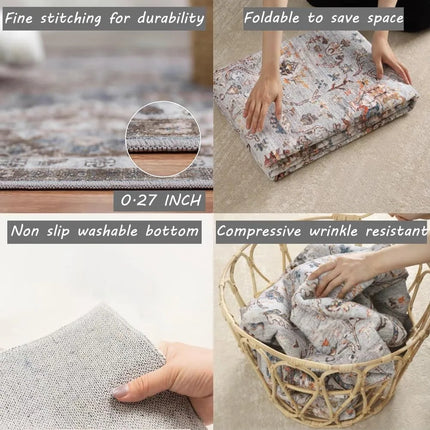 VIKAMA Upgraded Material New Shaped Warm Living Room Bedroom Kitchen Bathroom Non-slip Washable Carpet Mat Rug Home Decor