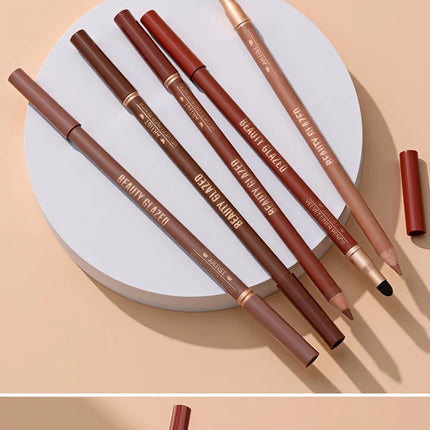6pcs Matte Dual-Ended Lip Liner Pencils Set Long-Lasting Non-Drying Perfect for Lining Filling Lips Versatile for All Skin Typ