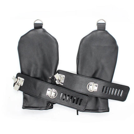Bdsm Handcuffs Wrist Hand Cuffs Mitts Gloves With Padlock Mittens Costumes Bondage Cosplay Sexy Toys For Adult Accessories