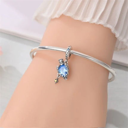 Original 925 Sterling Silver Charms Beads Cute Mushroom Unicorn Love Wings Pearl Charm for Bracelet Pendant Woman Girl Jewelry