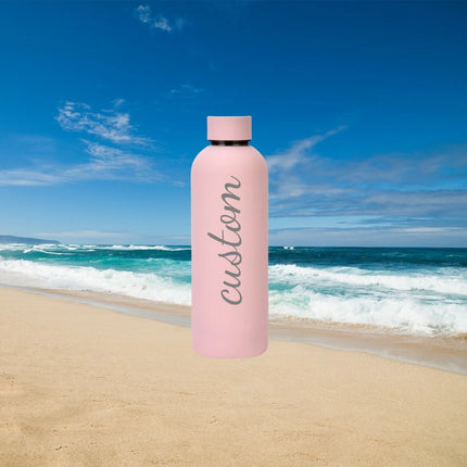 Personalized Carving Text SUS304 Insulated Water Bottle Customized Name Keep Hot Cold Drinks Bottle Perfect for Travel Gifts