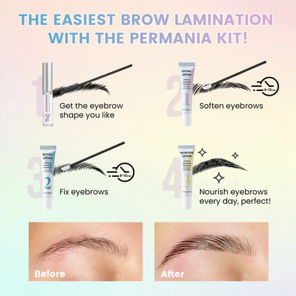 PERMANIA 10-12 Minutes Sachet Lifting Brow Lamination Kit Calia Perm And Fixation Individual Package Eyebrow Lifting Tools