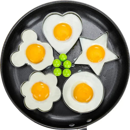 Premium Stainless Steel Heart-Shaped Fried Egg Mold-Ideal Omelette Ring & Must-Have Kitchen Accessory Gadget kitchen accessories