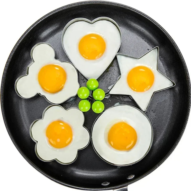 Premium Stainless Steel Heart-Shaped Fried Egg Mold-Ideal Omelette Ring & Must-Have Kitchen Accessory Gadget kitchen accessories