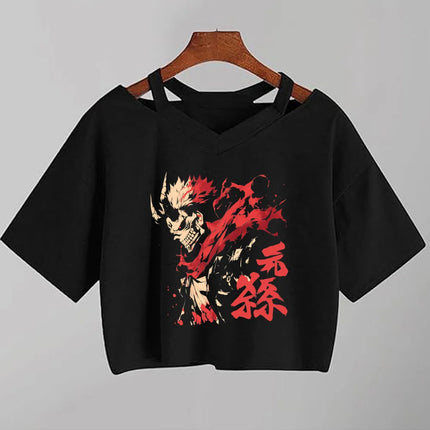 Jujutsu Kaisen Cute Crop Top Women Cropped Haut 2026  T Shirt Y2k Top   Tshirt Female