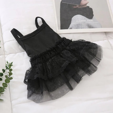 Pet Princess Dress Small Dog Thin Dress Pet Summer Halter Teddy Mesh Vest Bichon Solid Colour Skirt Fashionable Dog Clothes