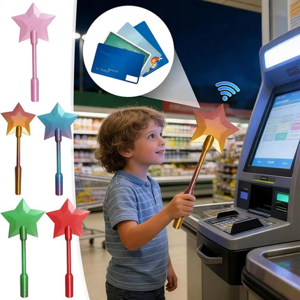 Fashion Creative 3D Printed Wand Tap To Pay Portable Cute Star Magic Wands Holder Funny Lightweight Credit Card Holder Daily Use