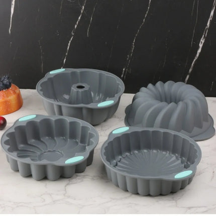Silicone Bread Muffin Mold Heat Resistant Oven Pan Non-Stick Kitchen Bakeware Cake Pan Set 3D Cake Mold Pastry Baking Loaf Tool