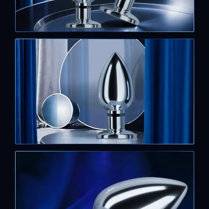 1set, Man and Woman Metal Electric Shock Anal Plug, Vibrating anal plug, butt plug, G-spot masturbation, Passionate party, adult