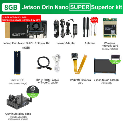 Official Jetson Orin NANO SUPER Development Board 8GB RAM 67 TOPS AI Large Model Developer Kit For Embedded And Edge Systems