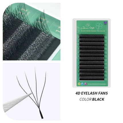 GLAMLASH Brown 3D 4D 5D Eyelashes C/D/L/LU/M Premade Volume Fan W Style Lashes Extension Makeup Tool