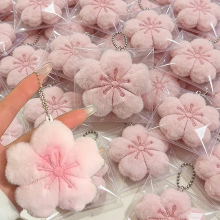 2026 Pendant Small Accessories Girl Cherry Blossom Healing Plush Pendant Keychain