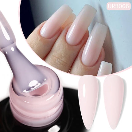 UR SUGAR 7ml Pink Nude Natural Rubber Base Gel Nail Polish Semi Permanent Chrome Sequins Soak Off Construction UV Gel Varnish