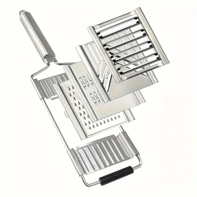 MultiPurpose Vegetable Slicer 4 in1 Vegetable Slicer Stainless Steel Shredder Cutter Cuts Set Manual Fruit Carrot Potato Grater