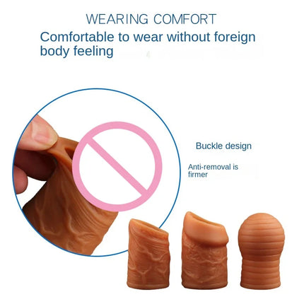 Liquid Silicone Foreskin Correction Cock Ring Penis Bondage Cockring Sex Toys for Men Penis Ring Delay Ejaculation Sex Products