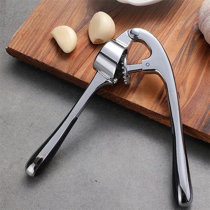 LMETJMA Premium Garlic Press Stainless Steel Garlic Mincer Garlic Crusher Easy to Squeeze and Clean Kitchen Tools JT202