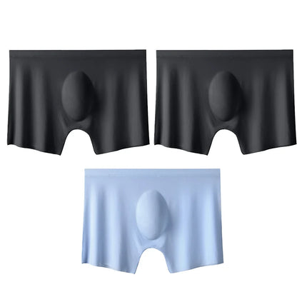 3Pcs/Lot Men's Summer Ultra-thin Boxers Briefs Ice Silk Seamless Underwear Sexy Lingerie Underpants Shorts Breathable Panties