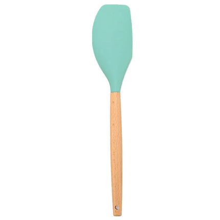 Non-Stick Cream Baking Scraper Silicone Butter Spatula Cutter Chocolate Smoother Wooden Spatula Heat Resistant Kitchen Cake Tool