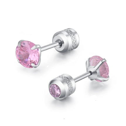 1 piece Medical Stainless Steel Crystal Zircon Ear Studs Earrings Tragus Cartilage Hypoallergenic Screws Piercing Jewelry