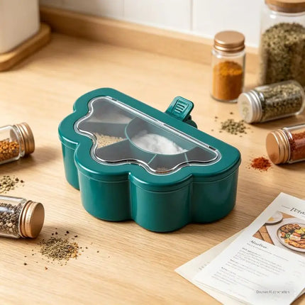 Creative 6 In 1 Cloud-shaped Seasoning Jar Household Moisture-proof Spice Rack Outdoor Camping Seasoning Bottle Kitchen Gadget