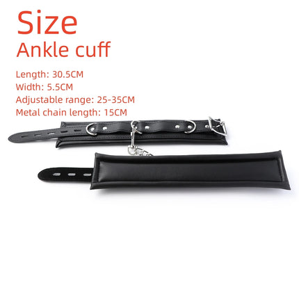 Bondage Kits Extendable Products Leather Restraint Set Handcuffs Ankle Cuffs Bdsm Toys For Couples Women 18 Adult Games