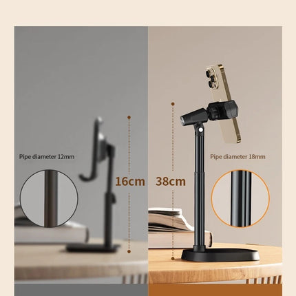 Adjustable Retractable Phone Stand For iPhone Xiaomi Huawei Redmi Live Broadcast Cell Phone Support Desk Stand Phone Accessories