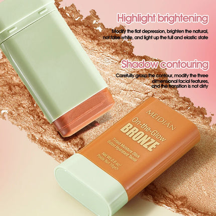 Durable waterproof powder blusher stick, vibrant color, multi color options, rich color display, suitable for daily and holiday