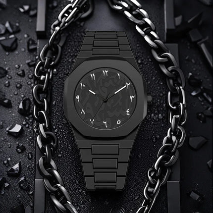 Middle Eastern Popular Sports Watches for Men and Women Dopamine Quartz Watches Niche Fashion Waterproof Stainless Steel