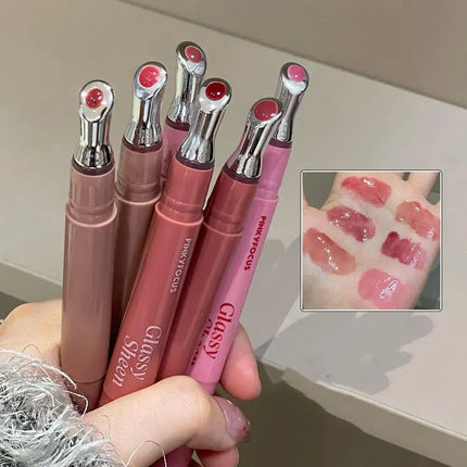 Mirror Watery Essence Lip Gloss Liquid Lipstick Jelly Lip Glaze Fading Lip Lines Water Light Jelly Makeup Moisturizing Lips Tint