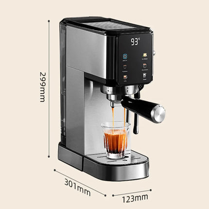 20Bar semi-automatic Italian coffee machine, ultra-thin espresso machine, LED multi-functional display, cappuccino/latte