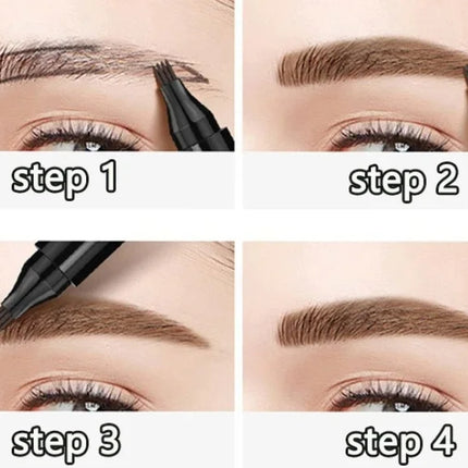 Liquid Eyebrow Pencil Eyebrow Pen Waterproof Fork Tip Eyebrow Tattoo Pencil Long Lasting Professional Fine Liquid EyeBrow Pencil