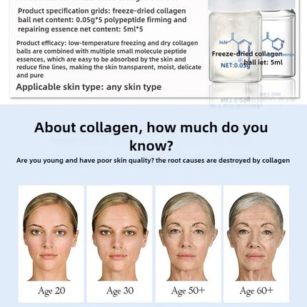 Korea Facial Hydrolyzed Silk Protein Collagen Thread Ball Serum Moisturiz Hydration Lifting Firm Fine lines Essence SkinCare