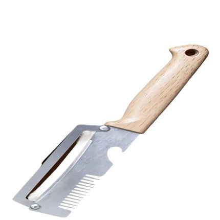 Multi-Functional Vegetable Peeler For Kitchen, Ultra-Sharp Stainless Steel Blade With Wooden Handle And Bottle Opener