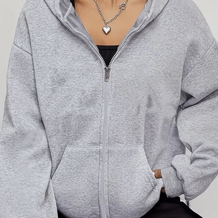 New Women's Sweatshirts Long Sleeve Zip-Up Casual Jacket Suitable for All Seasons Woman Apparel Hoodie Harajuku Street Tops Coat