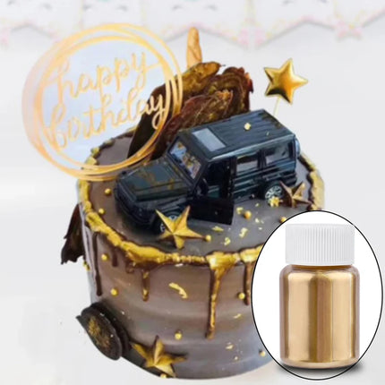 15g/Bottle Gold And Silver Dye Glitter Powder Mousse Cake Macaron Chocolate Confectionery Pastry Baking Cake Decoration