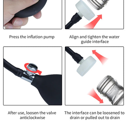 Anal Dilator Water Spray Butt Plug 3 IN 1 Inflatable Anal Plug Prostate Massager Sex Toys for Women Men Enema Cleaner